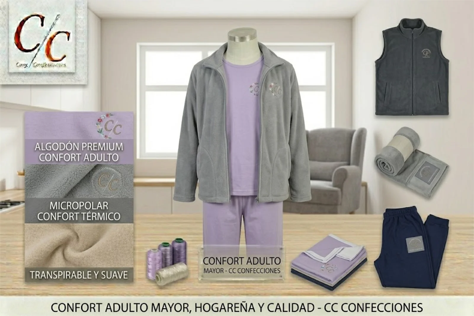 Prendas de confort y abrigo para adulto mayor de Confecory en Chile