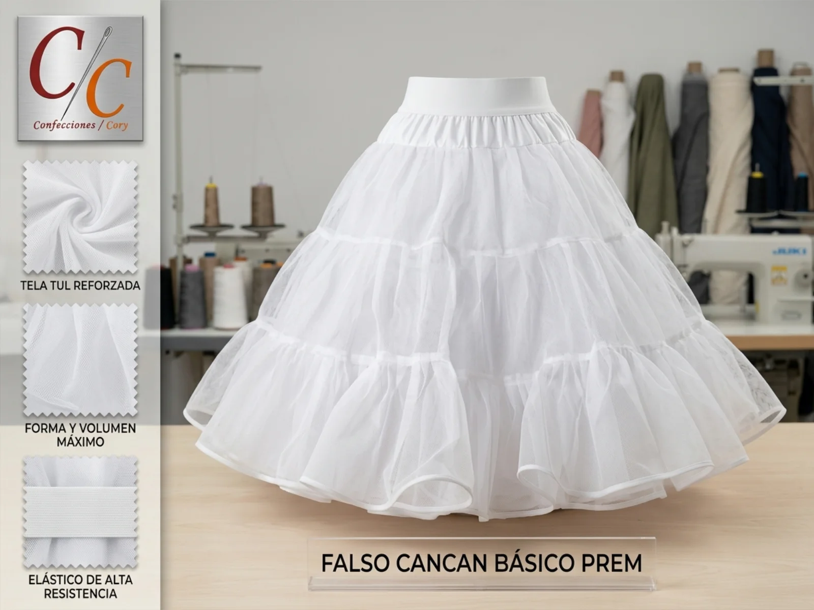 Falsos cancan básicos de Confecory en Chile
