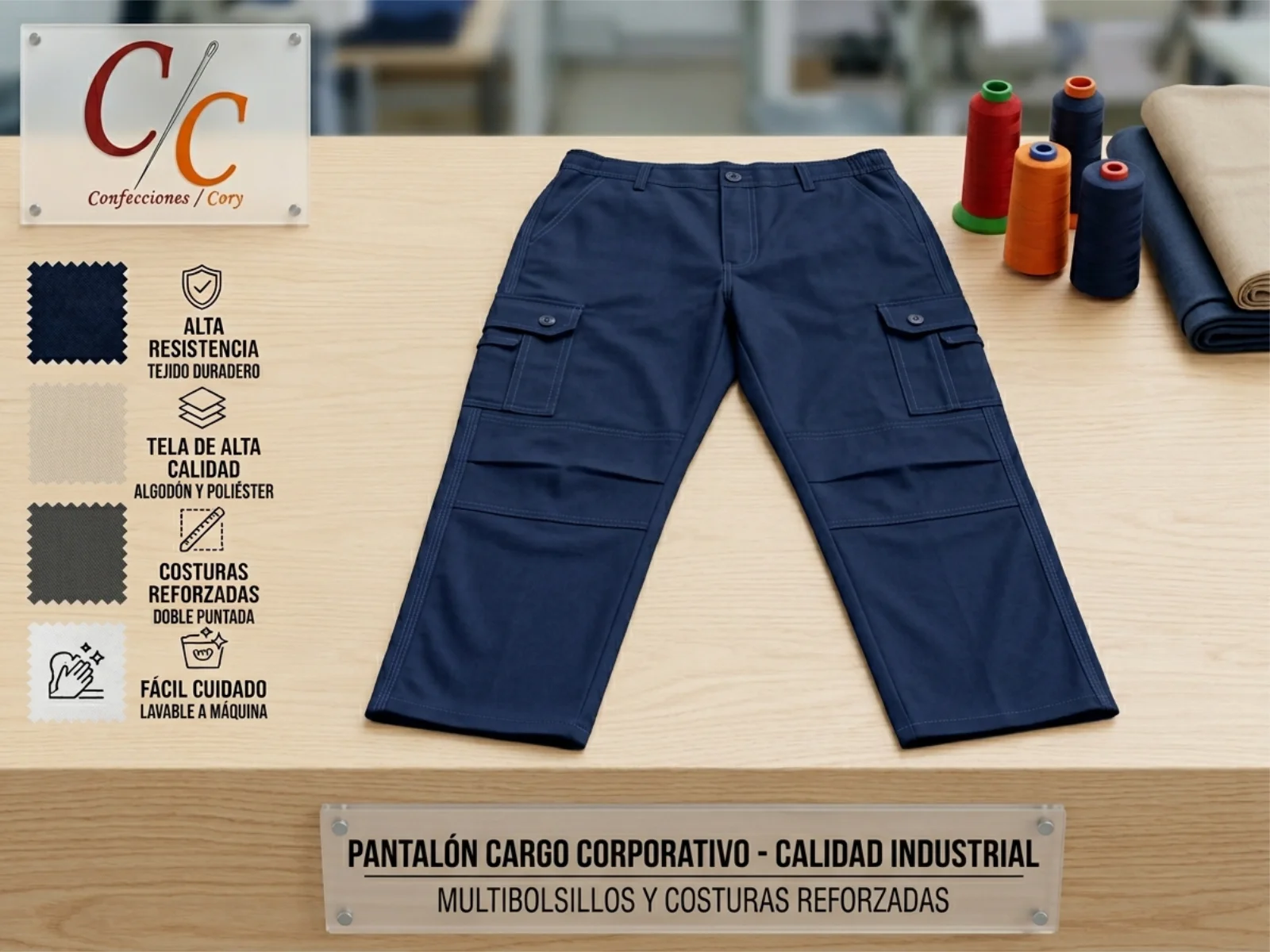 Pantalones cargo corporativos de Confecory en Chile