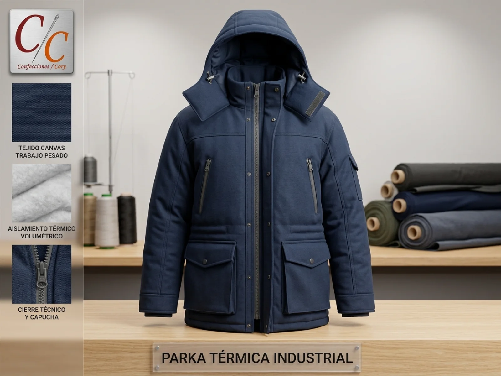Parkas térmicas corporativas de Confecory en Chile