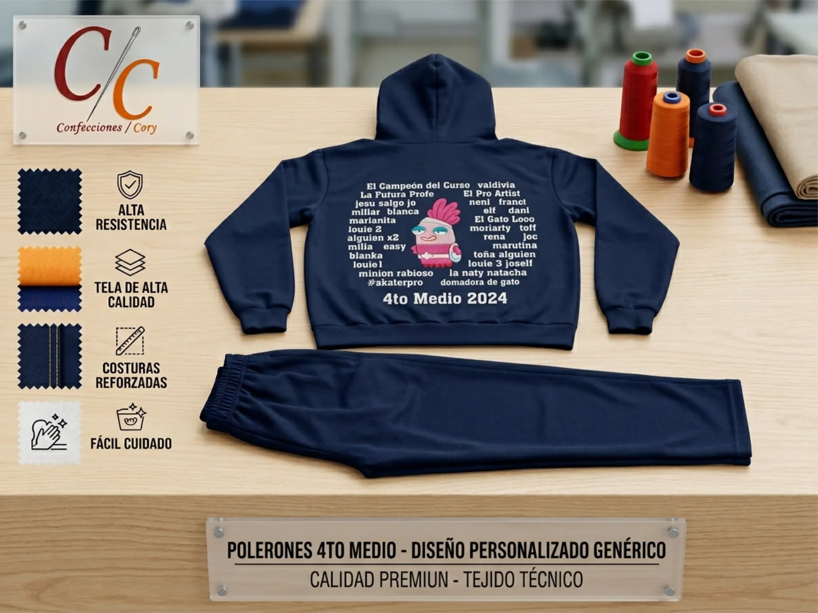 Polerones de 4to medio de Confecory en Chile