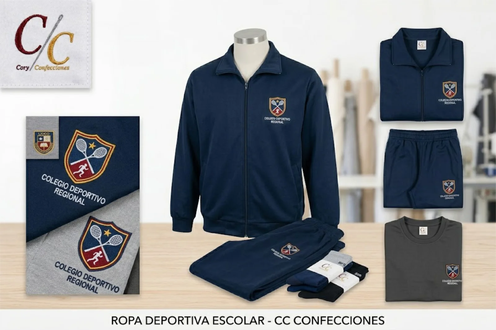 Ropa deportiva escolar para colegios de Confecory en Chile