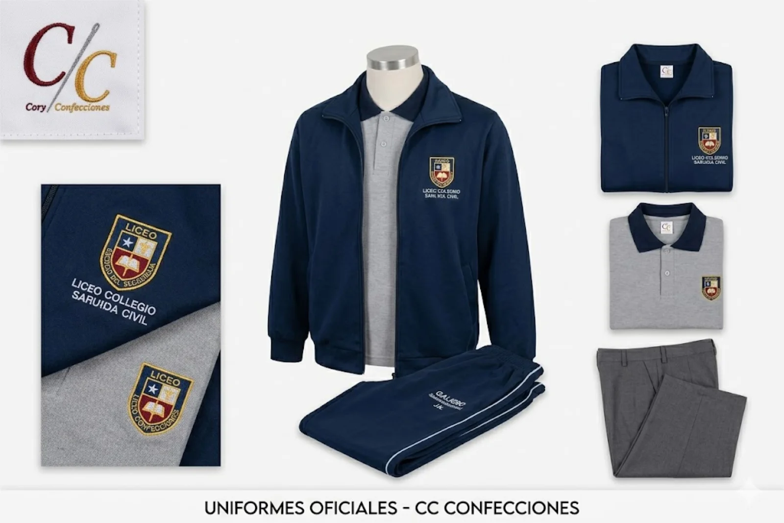 Uniformes escolares oficiales personalizados de Confecory en Chile